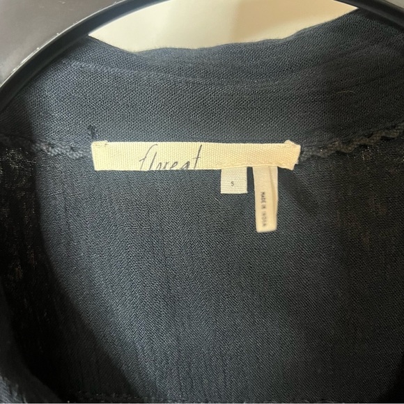 Anthropologie Floreat Beulah Beaded Button long Sleeve Tunic▪️size S Dark Gray - Picture 6 of 11